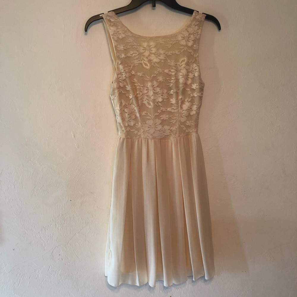 Formal Floral Beige dress